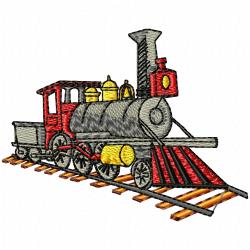 Trains Embroidery Design 6 Trains Embroidery Design 6